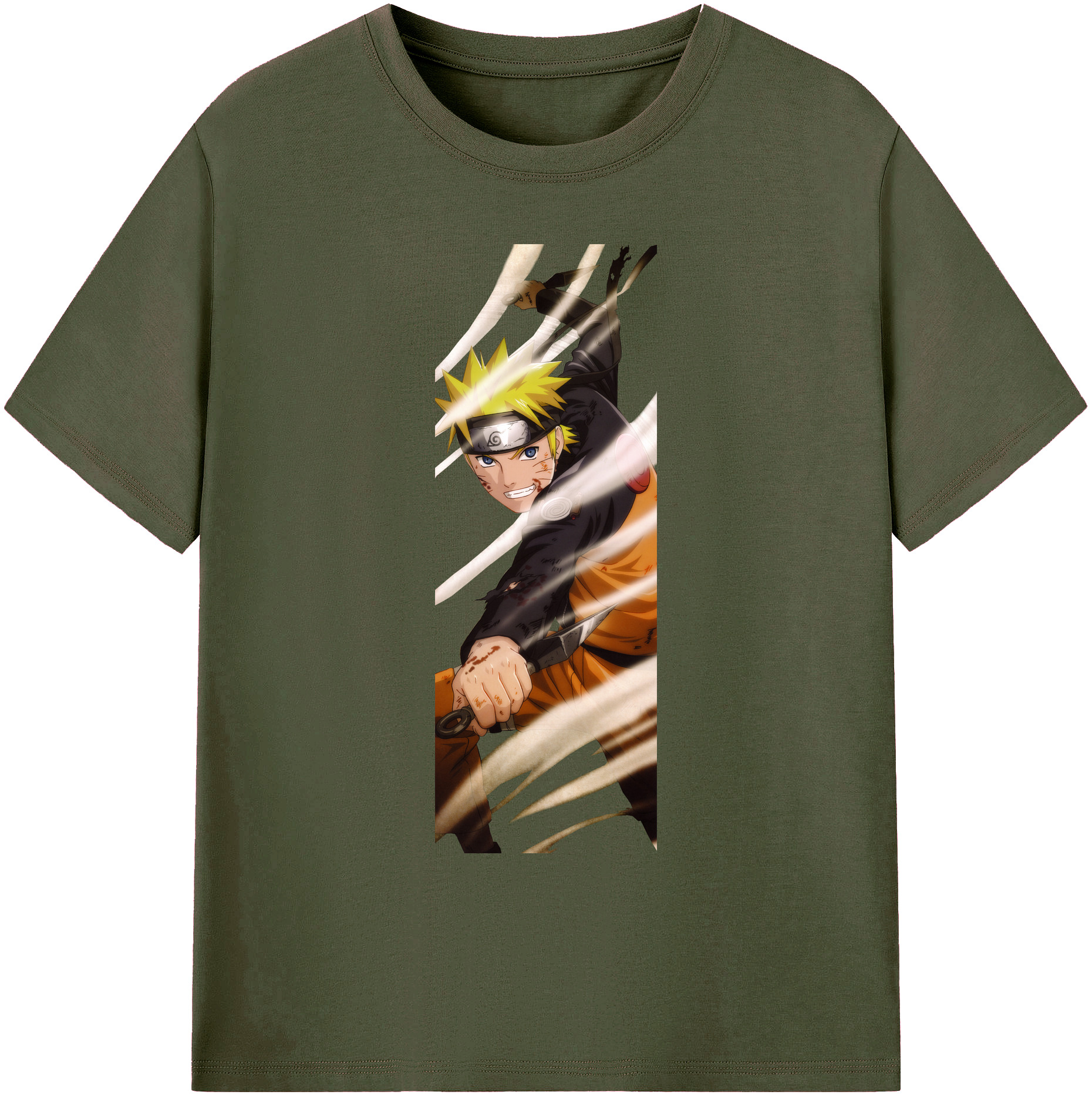 （画像用） NARUTO -ナルト- うずまき ナルト Uzumaki Naruto 綿100％ メンズ半袖Tシャツ｜肌触りやわらか＆通気性
